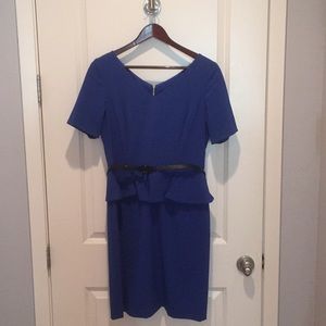 Blue peplum dress